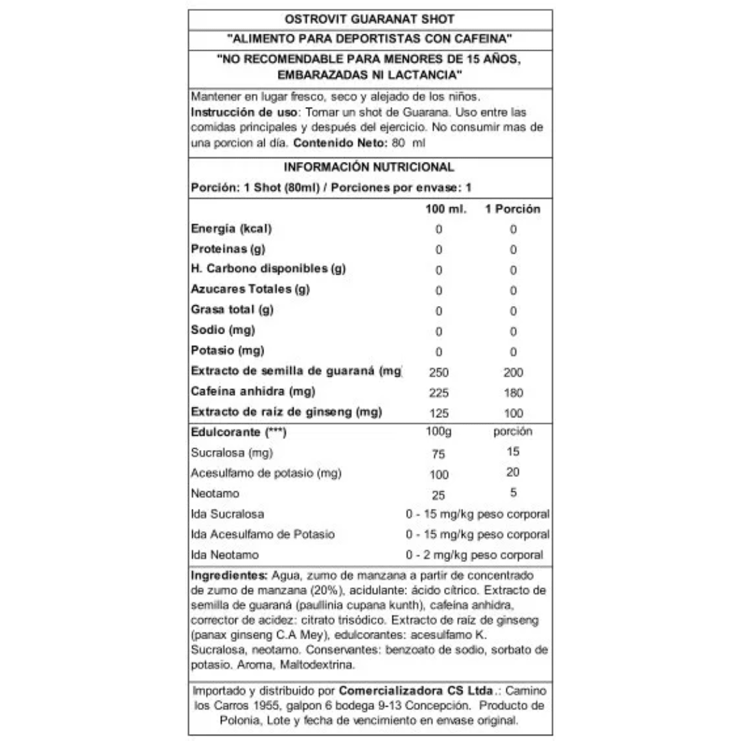 OSTROVIT GUARANA SHOT 80ML2