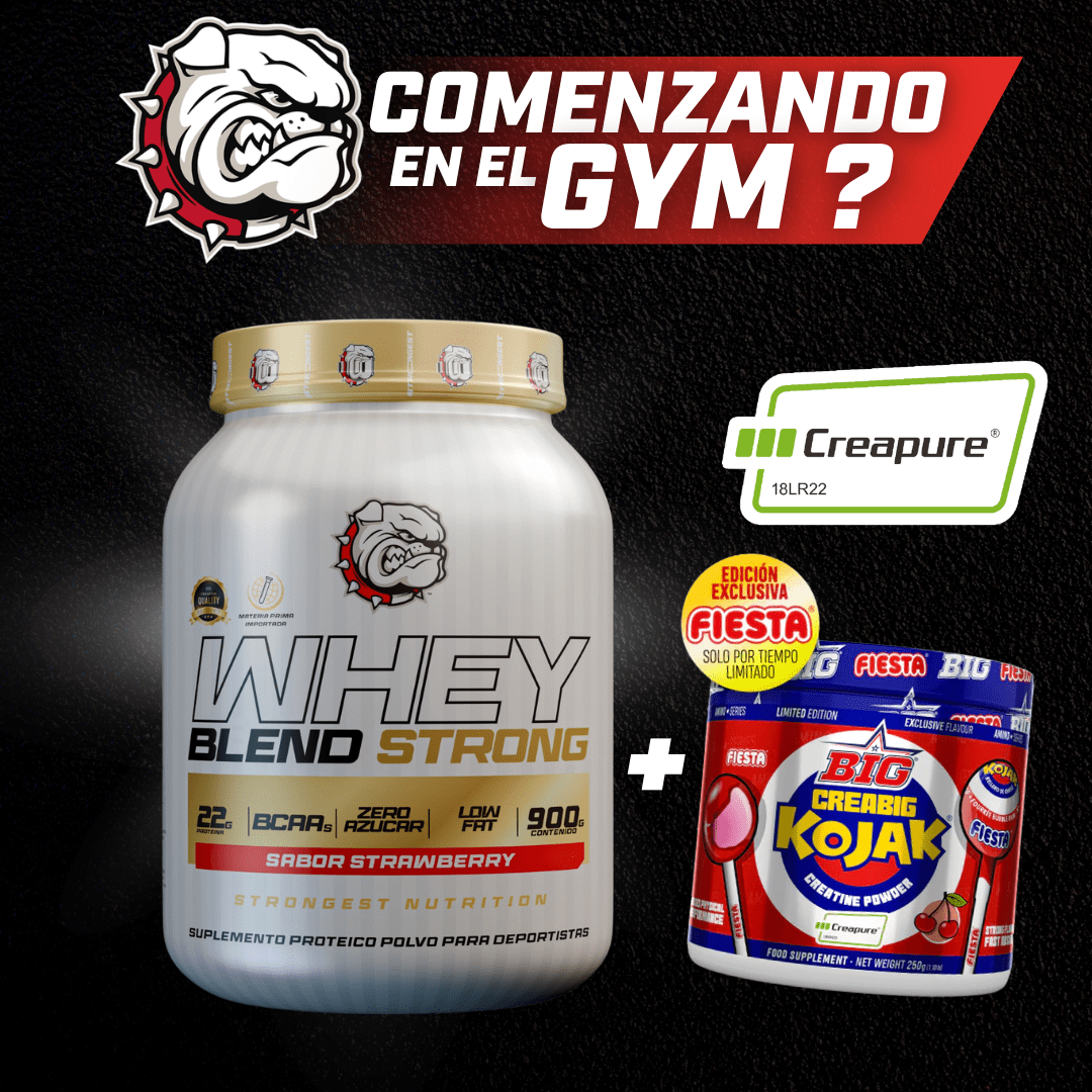 PACK COMIENZOS - WHEY BLEND 900G FRUTILLA + CREATINA KOJAK CREAPURE1