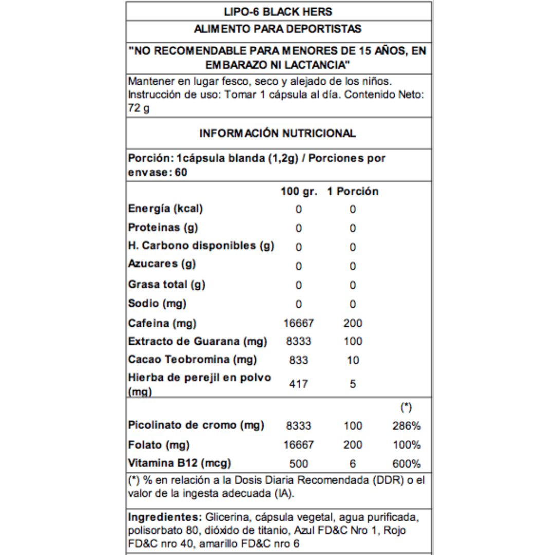 Nutrex Lipo 6 Black Hers 60 cápsulas2