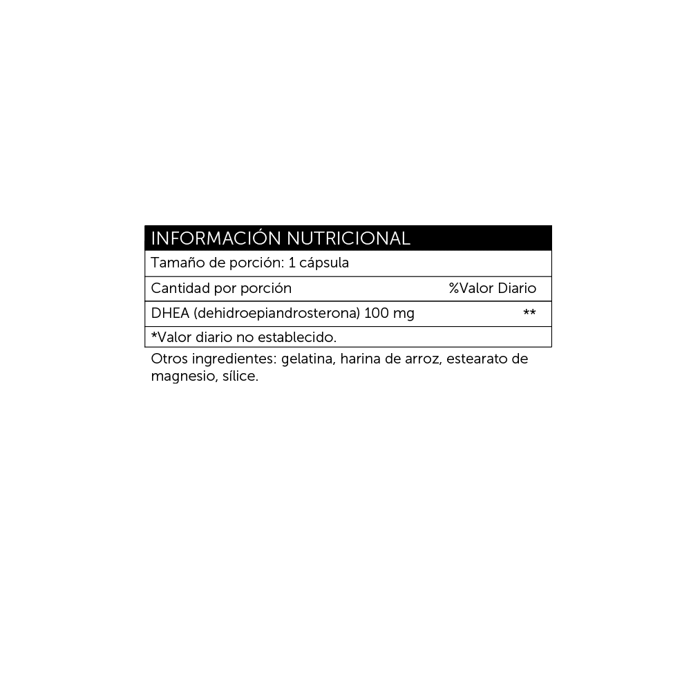 Dhea ultra 100 mg 60 capsulas STRONGEST.CL