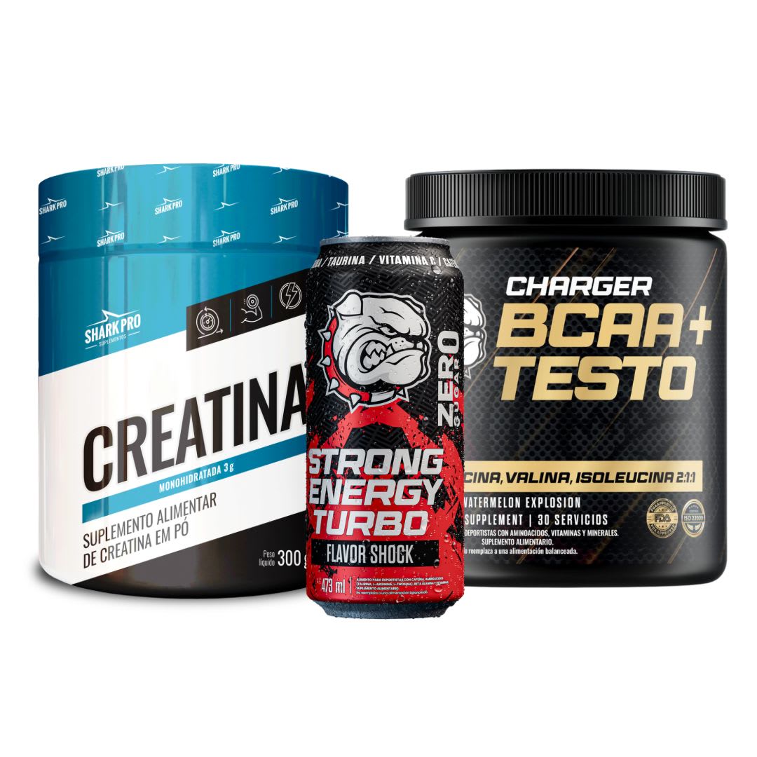 TR3 PACK  - CREATINA 300G + BCAA + ENERGY TURBO1