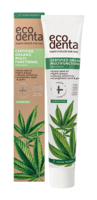 PASTA DENTAL ORGÁNICA con ACEITE de SEMILLA de CAÑAMO - 75ml - Ecodenta
