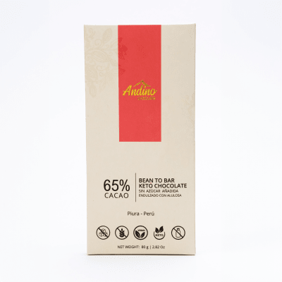 BARRA de CHOCOLATE 65% Keto - Andino