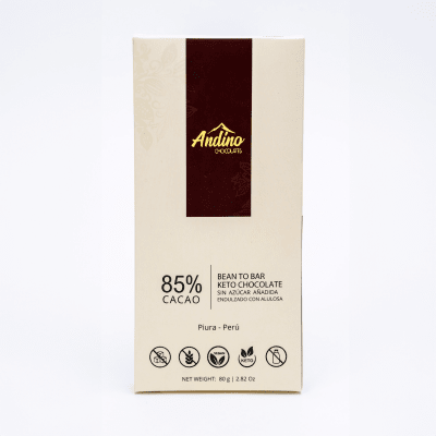 BARRA de CHOCOLATE 85% Keto - Andino