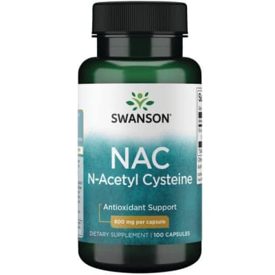 NAC - N-ACETYL CYSTEINE - 600 mg - 100 Cápulas - SWANSON