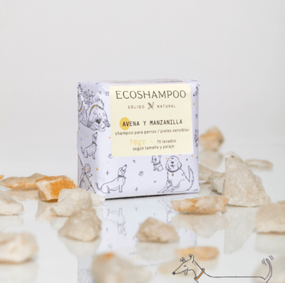 SHAMPOO SÓLIDO para perros - AVENA & MANZANILLA - 70GR