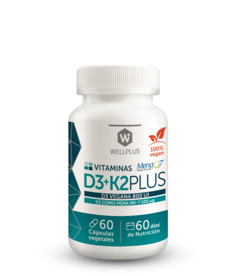 VITAMINAS D3+K2 PLUS - 60 CÁPSULAS