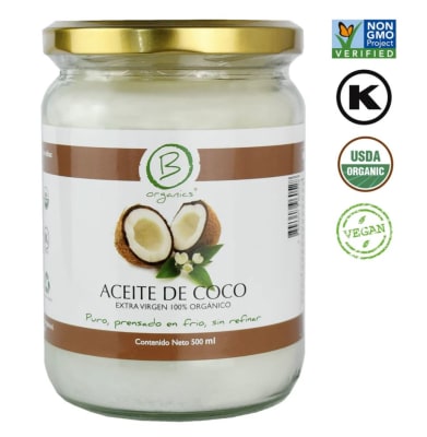 ACEITE DE COCO EXTRA VIRGEN - 500 ML  - B Organics
