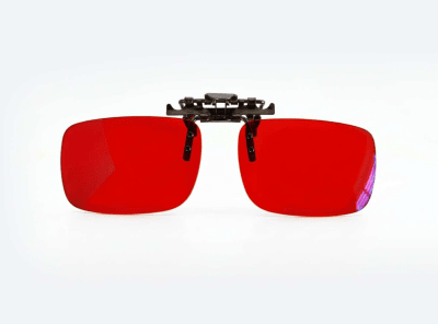 ADAPTADOR CLIP ON NIGHT TIME (rojo) - filtro luz azul -  SPV