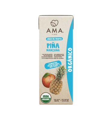 JUGO de MANZANA PIÑA orgánico 200mL CAJITA - AmaTime