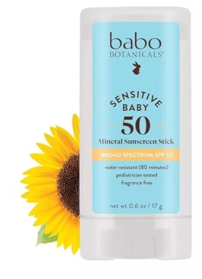 PROTECTOR SOLAR natural bebé piel sensible BARRA SPF 50 - 17 gr - Babo Botanicals