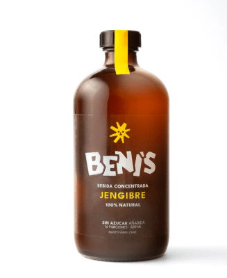 BENI'S - Bebida concentrada de JENGIBRE 100% Natural - 500 cc - Brebajería Spa