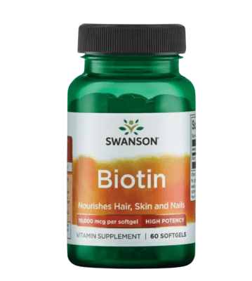 BIOTIN - 10000 mcg - 100  cápsulas - Swanson