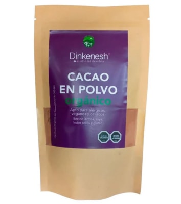 CACAO 100% EN POLVO ORGÁNICO - 400 g - DINKENESH