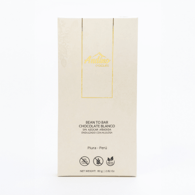 BARRA de CHOCOLATE BLANCO Keto - 33% - Alulosa - 80g - Andino