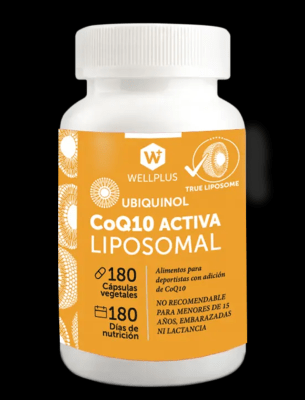 UBIQUINOL CoQ10 ACTIVA- LIPOSOMAL - 180 Cápsulas - Wellplus