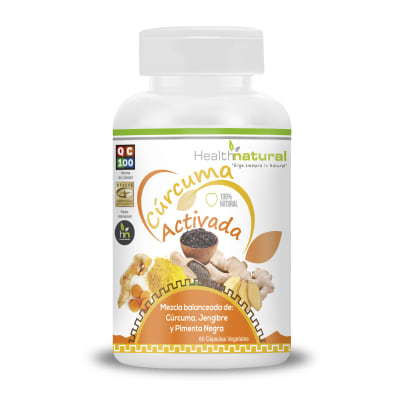 CURCUMA ACTIVADA - 60 cápsulas - 500mg -Health Natural