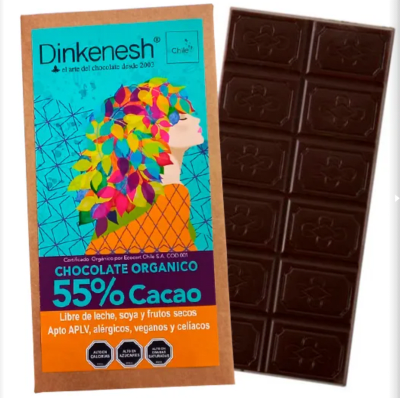 BARRA DE CHOCOLATE ORGÁNICO 55% - 100GR