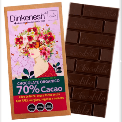 BARRA DE CHOCOLATE ORGANICO 70% - 100GR