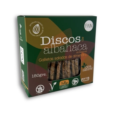 DISCOS DE ALBAHACA KETO - 150GR