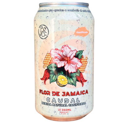 SODA NATURAL FLOR DE JAMAICA - 350ml - Caudal