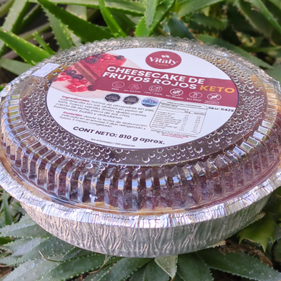 CHEESECAKE FAMILIAR FRUTOS ROJOS KETO -1 kl - Vitaly Foods