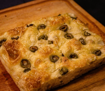 FOCACCIA ACEITUNAS VERDES - 220gr - Nonna Focaccia
