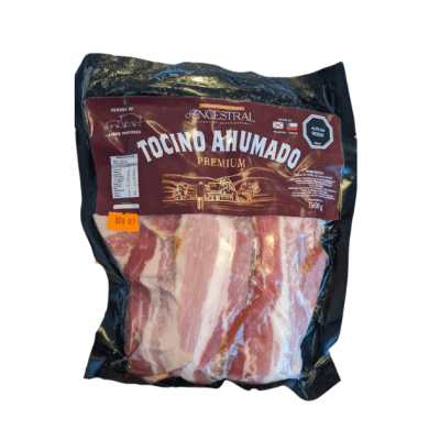 TOCINO DE CERDO AHUMADO en láminas - congelado