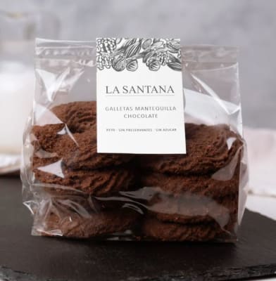 GALLETA MANTEQUILLA CHOCOLATE  Low Carb - 8 uu. - La Santana