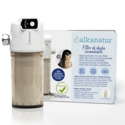 FILTRO para DUCHA (50 mil Lts) con filtro recambiable - Alkanatur