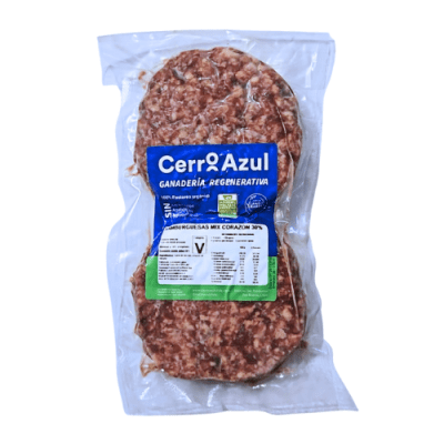 HAMBURGUESAS ANCESTRALES - 30% CORAZÓN x 2 uu (300 g) - Cerro Azul