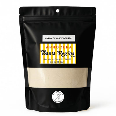 HARINA DE ARROZ INTEGRAL SIN GLUTEN - 500 gr DOYPACK - Santa Regina