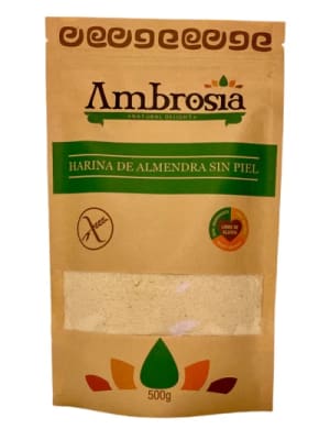 HARINA de ALMENDRAS SIN PIEL (sin gluten) - 500GR