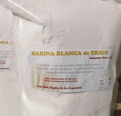 HARINA de TRIGO BLANCA - 1kg - Lago Budi