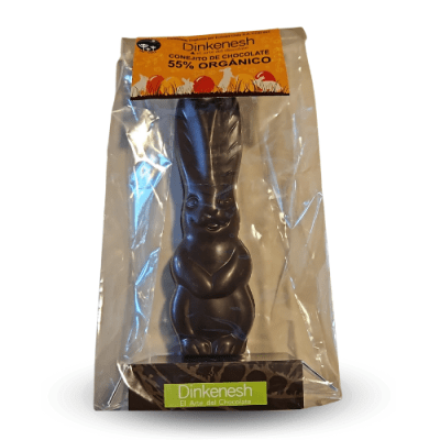 CONEJITO MACIZO CHOCOLATE ORGÁNICO 55% - 100g - Dinkenesh