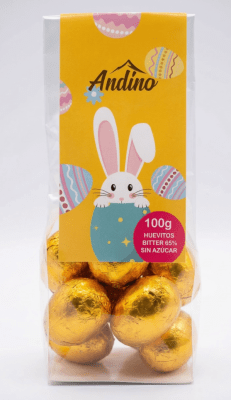 HUEVITOS DE PASCUA - Chocolate Bitter 65% - Sin Azúcar - 100gr