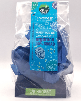 HUEVITOS de PASCUA MACIZOS CHOCOLATE ORGÁNICO 55% - 50gr - Dinkenesh