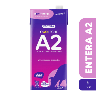 LECHE A2 ENTERA - 1 L - Ecoterra