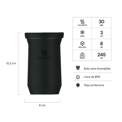 MATE SLIM STANLEY BLACK - 200mL - Stanley