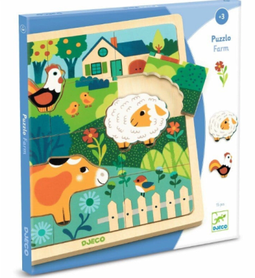 Puzzlo de la Granja - 15 piezas - Djeco