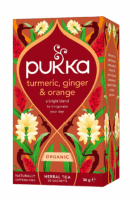 TÉ ORGÁNICO PUKKA - TURMERIC, GINGER and ORANGE X 20 BOLSITAS