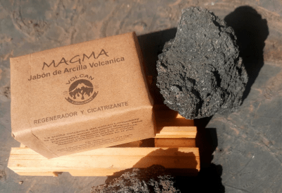 JABÓN de ARCILLA VOLCÁNICA MAGMA (Volcán Lonquimay) - 250gr - Budaslemu