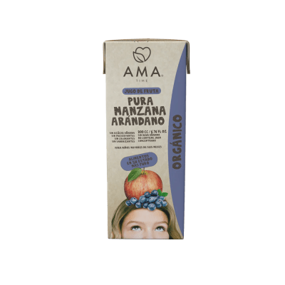 JUGO de MANZANA y ARÁNDANO orgánico - 200ml CAJITA