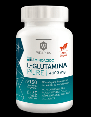 L-GLUTAMINA PURE - 150 Cápsulas - Wellplus