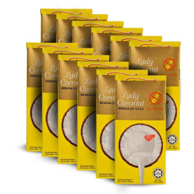 PACK 12 - BEBIDA de COCO - 1 LITRO - Lady Coconut