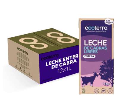 PACK x 12 uu - LECHE de CABRA - 1 L - Ecoterra