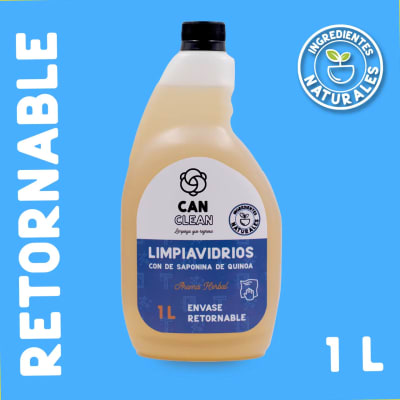 LIMPIAVIDRIOS ECOLÓGICO - 1 L - Envase PE Retornable - CAN CLEAN