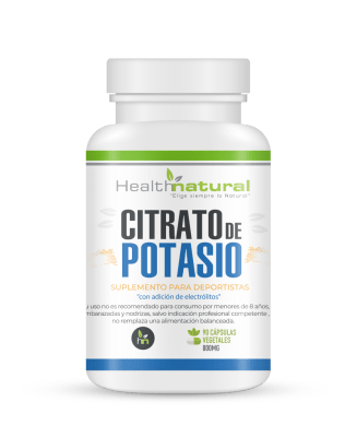 CITRATO DE POTASIO - 90 cápsulas - 800mg - Health Natural