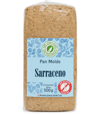 PAN de MOLDE - SARRACENO - SIN GLUTEN - 500g - Pan Con Ciencia