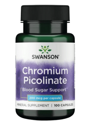 PICORATO DE CROMO (Chromium Picolinate) - 200 mg - 100  cápsulas - Swanson